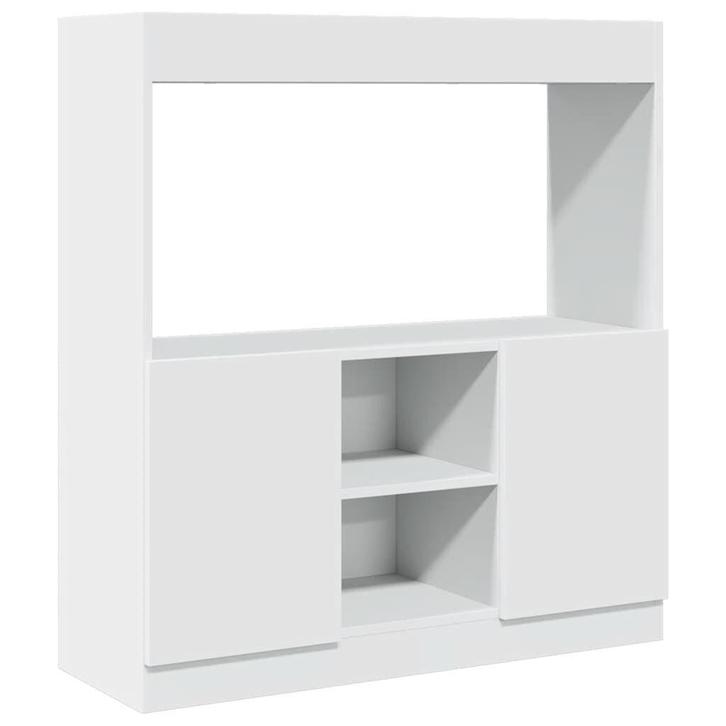 Hoge Kast Wit 92cm | Bewerkte Hout | Retour Deal, Huis en Inrichting, Kasten | Overige, Nieuw, Verzenden