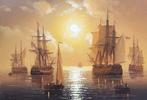 Karpenko Vitalii (XX-XXI) - Seascape with ships, Antiek en Kunst