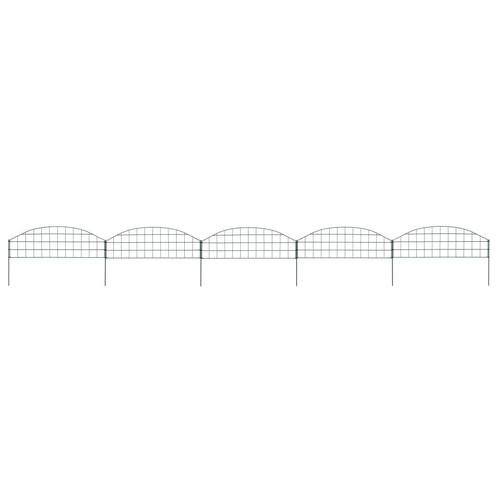 vidaXL Schuttingset gebogen 77,3x26 cm groen, Tuin en Terras, Tuinhekken en Hekwerk, Nieuw, Verzenden