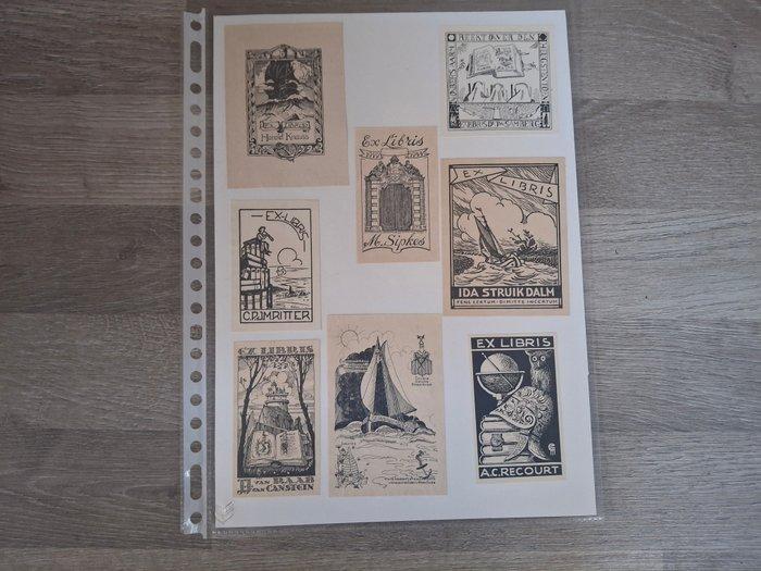 diverse ex libris nederland - Ex libris, Antiek en Kunst, Antiek | Boeken en Manuscripten