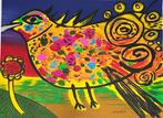 Corneille (1922-2010) - Oiseau multicolore