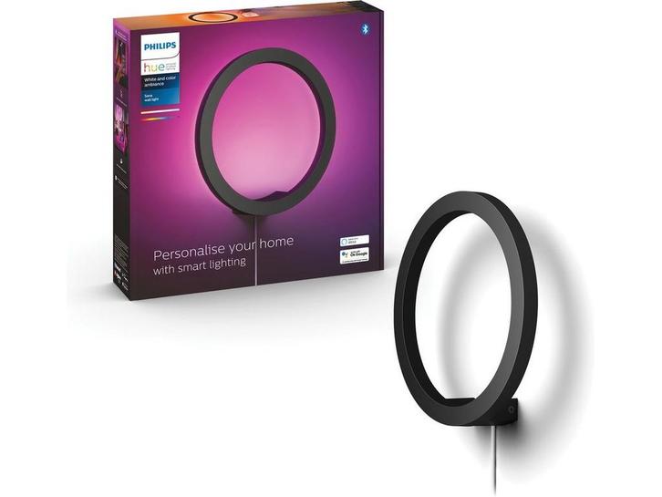 Philips Hue Sana - Wandlamp - Wit en gekleurd licht - Zwart, Huis en Inrichting, Lampen | Wandlampen, Zo goed als nieuw, Verzenden