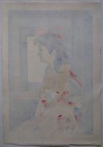 Sekino Junichir Ayuko die kimono draagt 1964 XLarge