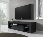 TV-Meubel - Zwart - 140x35x50 - TVKast - Modern met led, Maison & Meubles, Armoires | Mobilier de télévision, Verzenden