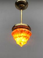 Plafondlamp - Glas, Messing, Antiquités & Art