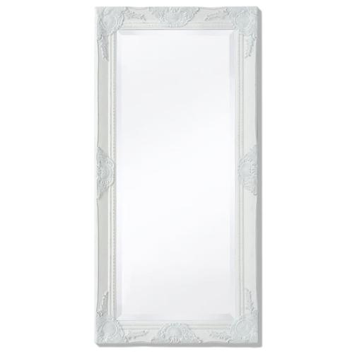 vidaXL Miroir mural style baroque 100x50 cm blanc, Maison & Meubles, Accessoires pour la Maison | Miroirs, Neuf, Envoi