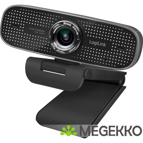 LogiLink UA0378 webcam 2 MP 1920 x 1080 Pixels USB 2.0 Zwart, Informatique & Logiciels, Webcams, Envoi