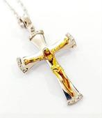 Collier avec pendentif - 18 carats Or blanc, Or jaune -, Bijoux, Sacs & Beauté