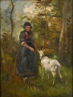 Anton Mauve (1838-1880) - Goat herder, Antiek en Kunst, Kunst | Schilderijen | Klassiek