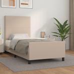 vidaXL Cadre de lit avec tête de lit Cappuccino 90x200, Maison & Meubles, Chambre à coucher | Lits, Neuf, Verzenden