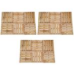vidaXL 18 st Terrastegels 50x50 cm hout bruin, Bricolage & Construction, Verzenden