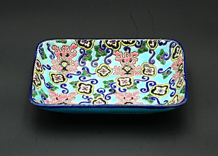 Longwy - Dienblad - Aardewerk, Emaille - 19e - Ondertekend, Antiek en Kunst, Antiek | Glaswerk en Kristal