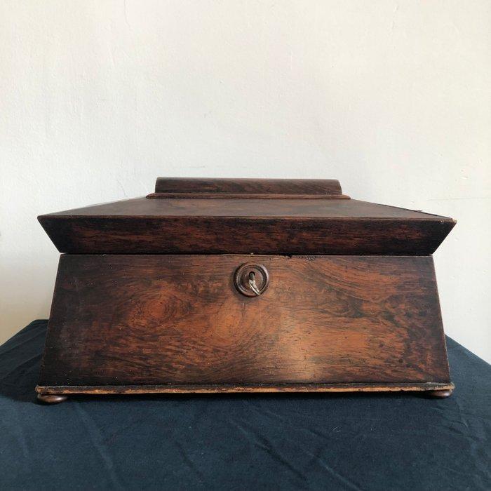 Theekistje / doosje - Mahonie, Antiek en Kunst, Antiek | Overige Antiek