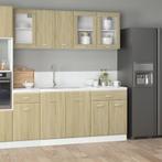 vidaXL 4-delige Keukenkastenset Lyon bewerkt hout sonoma, Verzenden, Nieuw