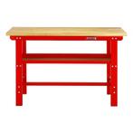 Werkbank rood 150 cm met hardhouten blad, Doe-het-zelf en Bouw, Werkbanken, Ophalen of Verzenden, Nieuw