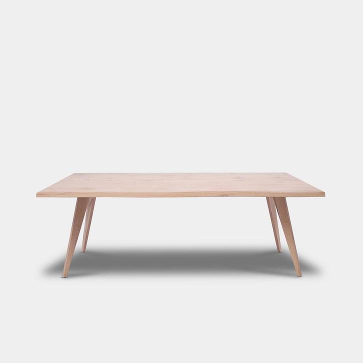 Tafel Boomstam Eikenhout  Hout Onderstel  260x100, Huis en Inrichting, Tafels | Eettafels