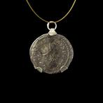 Oud-Romeins Zilver Romeinse munt keizer Postumus - Moneta op