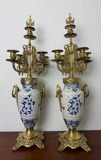 Chandelier (2) - Faïence, Bronze