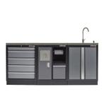 Werkbank set met MDF werkblad met RVS plaat omkleed - 6, Doe-het-zelf en Bouw, Werkbanken, Nieuw, Ophalen of Verzenden