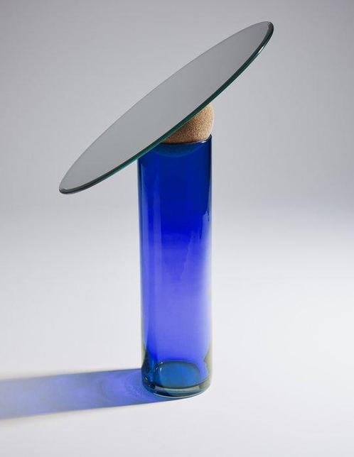 Clémence Birot - Miroir de table- Astra 34 - Cobalt - Verre, Antiquités & Art, Art | Objets design