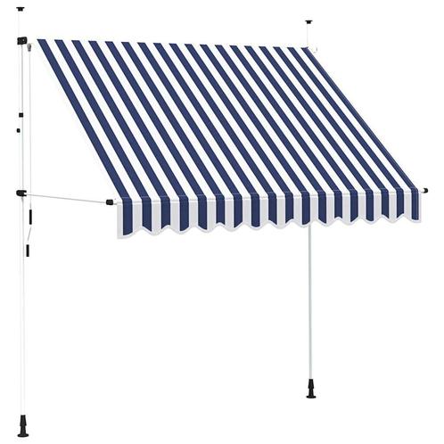 Luifel 2.5m Blauw/Wit Gestreept | Retour Deal | Ideaal Te..., Tuin en Terras, Zonneschermen, Nieuw, Verzenden
