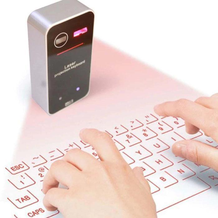 Pocket Laser Toetsenbord - Draagbaar Mini Virtueel Keyboard, Computers en Software, Toetsenborden, Nieuw, Verzenden