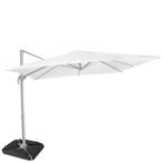 Zweefparasol Pisogne 300x300cm – Premium parasol - Wit |, Tuin en Terras, Verzenden, Nieuw