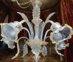 Lustre - en verre artistique de Murano, 5 lumières avec or, Antiek en Kunst