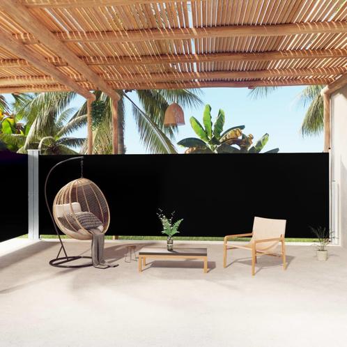 vidaXL Windscherm uittrekbaar 180x1000 cm zwart, Jardin & Terrasse, Parasols, Envoi