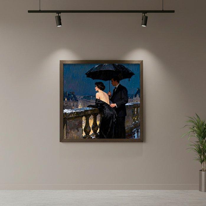 Le Yack - Parisian Rain The Last Seam - Hand signed, Antiquités & Art, Art | Peinture | Moderne