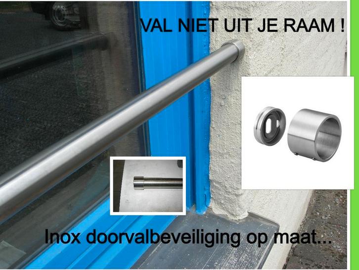 Doorvalbeveiliging voor ramen - inox raambeveiliging OP MAAT, Doe-het-zelf en Bouw, Overige Doe-Het-Zelf en Bouw, Nieuw, Ophalen