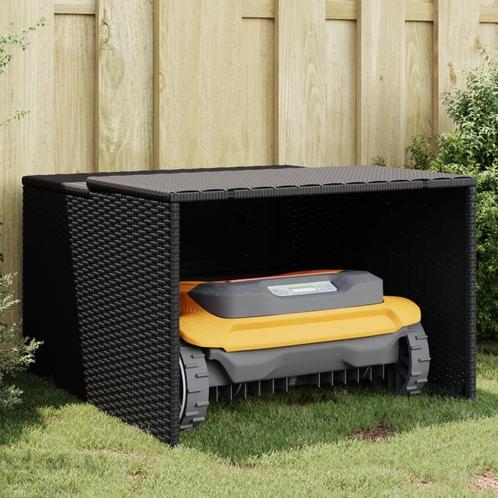 vidaXL Garage voor robotmaaier 86x90x52/57 cm poly rattan, Tuin en Terras, Grasmaaiers, Nieuw, Verzenden