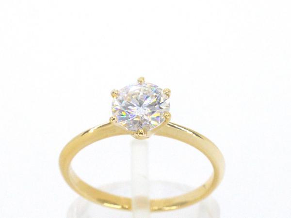 Veiling - Gouden solitair ring briljant, Handtassen en Accessoires, Ringen