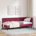 vidaXL Hoek Bed Frame met hoofdeinde Wijnrood 80 cm x 200 cm, Verzenden