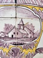 18e eeuws Hollands tegeltableau van 6 tegels met tuinvaas, Antiek en Kunst
