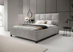 Meubella tweepersoonsbed Soline 160x200 grijs ribstof, Nieuw, 160 cm, Verzenden