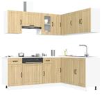 vidaXL 11-delige Keukenkastenset Kalmar bewerkt hout sonoma, Verzenden, Nieuw