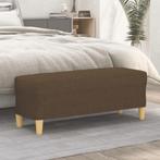 vidaXL Bankje 100x35x41 cm stof bruin, Huis en Inrichting, Verzenden, Nieuw