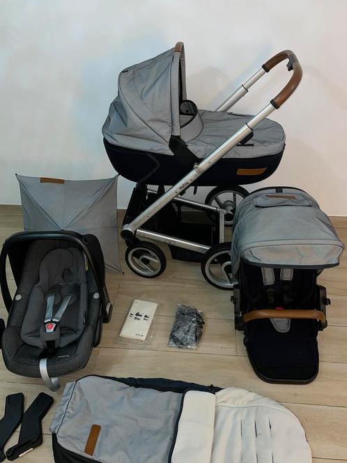 Mutsy igo Grijs Grey kinderwagen 3-in-1 Compleet Set, Kinderen en Baby's, Kinderwagens en Combinaties, Zo goed als nieuw, Met autostoeltje