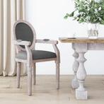 vidaXL Eetkamerstoel 54x56x96,5 cm stof donkergrijs, Huis en Inrichting, Stoelen, Verzenden, Nieuw