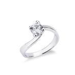 Ring - 18 karaat Witgoud Diamant  (Natuurlijk) - 0,48 ct