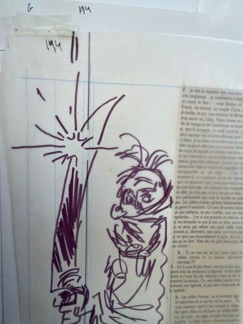 Franquin - Et Gaston créa la Gaffe - Maquette page 194, Boeken, Stripverhalen