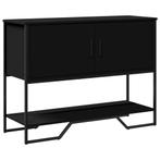 vidaXL Wandtafel 100x35x74,5 cm bewerkt hout zwart, Huis en Inrichting, Tafels | Bijzettafels, Verzenden, Nieuw
