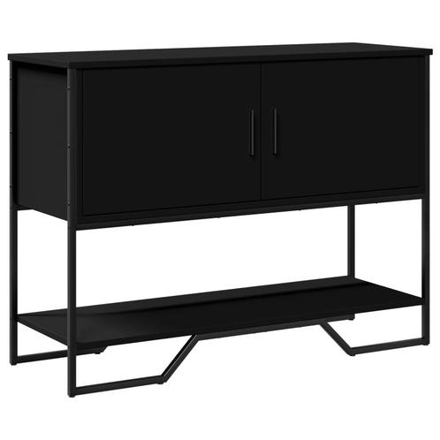 vidaXL Wandtafel 100x35x74,5 cm bewerkt hout zwart, Huis en Inrichting, Tafels | Bijzettafels, Nieuw, Verzenden