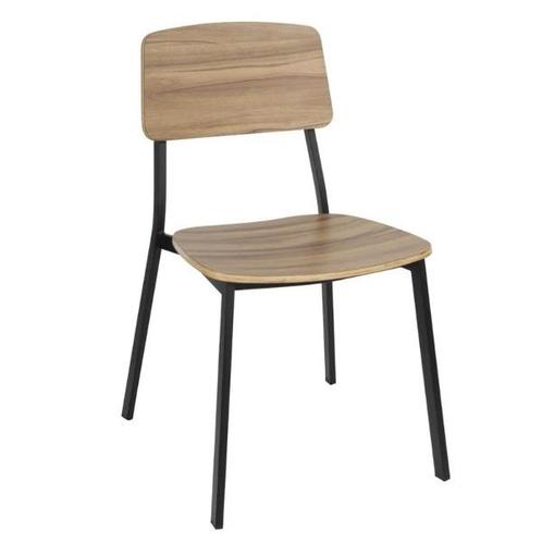 Stoelen | BEAUFORT | Hout/Staal | Walnut | Zwart Frame |, Zakelijke goederen, Horeca | Keukenapparatuur, Nieuw in verpakking, Verzenden