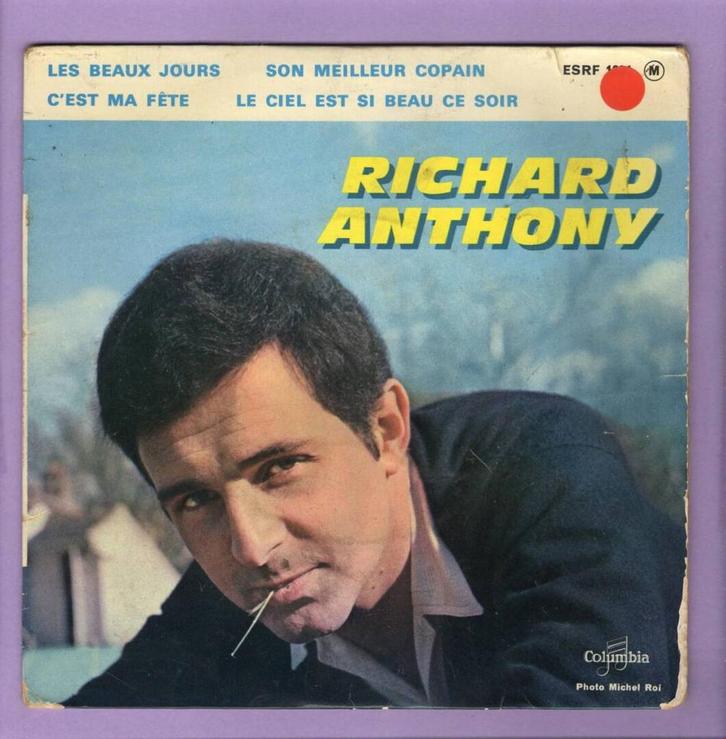 Richard Anthony – Cest Ma Fête (EP) (1-7-Vinyl-Single), CD & DVD, Vinyles Singles, Enlèvement ou Envoi
