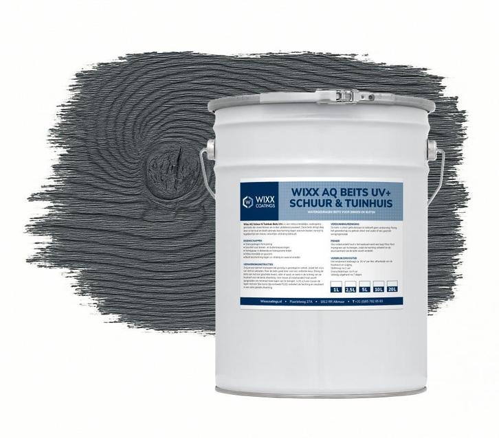 Wixx Deur en Kozijn Beits UV+ Antraciet 1L, Doe-het-zelf en Bouw, Verf, Beits en Lak, Nieuw, Verzenden