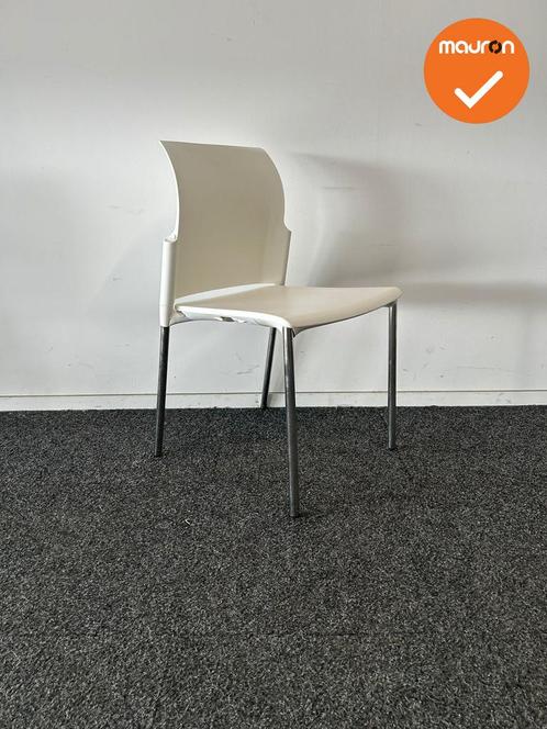 Vergaderstoel S20 - Wit - Chroom frame - 4 poot, Zakelijke goederen, Kantoor en Winkelinrichting | Kantoormeubilair en Inrichting