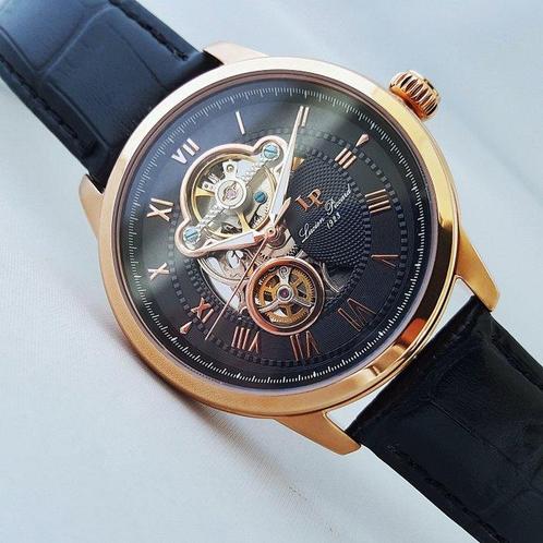 Lucien Piccard - Automatic - Skeleton - Gold - New - Zonder, Handtassen en Accessoires, Horloges | Heren