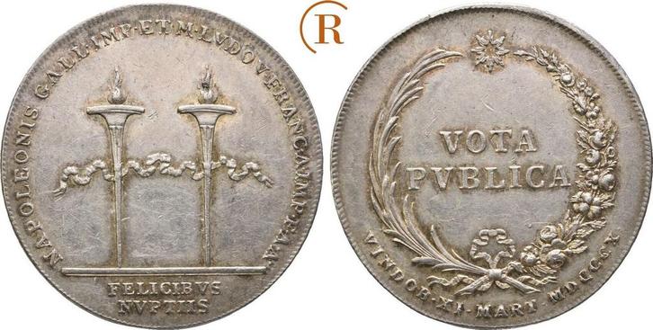 Zilver medaille Vermaehlung Marie Louise m Napoleon 1810..., Postzegels en Munten, Munten | Europa | Niet-Euromunten, België, Verzenden
